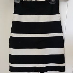 Bcbgmaxazria Bandage Skirt Black/White XS